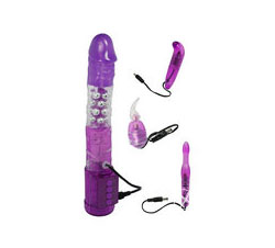 Triple Play Dual Action Vibe With Attachments 10.5 Inch Pink